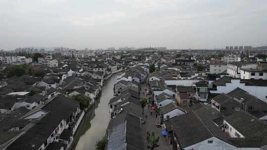 航拍江苏苏州城市建设苏州风光