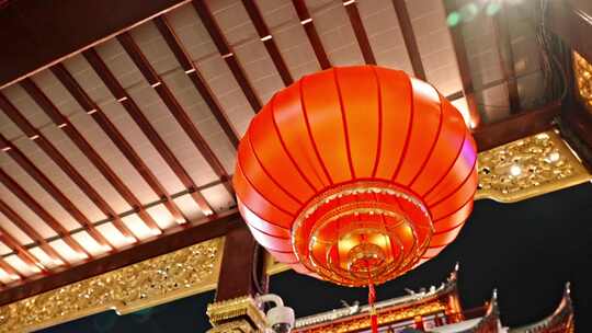 春节新年过年红灯笼特写空镜运镜视频素材模板下载