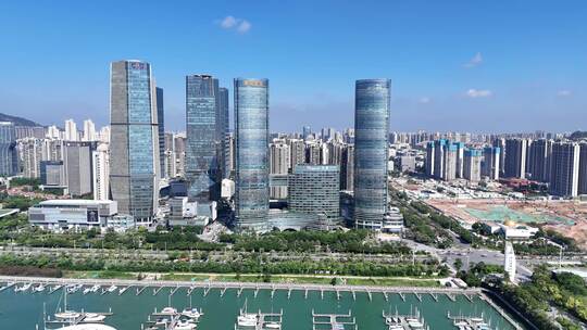 合集福建厦门国际金融中心CBD航拍