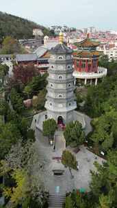 青岛湛山寺航拍风光