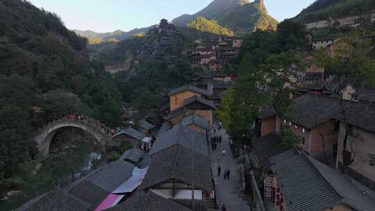 江西上饶市望仙谷仙侠世界盛世繁华古镇夜景