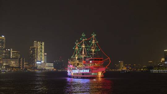 上海外滩，陆家嘴夜景