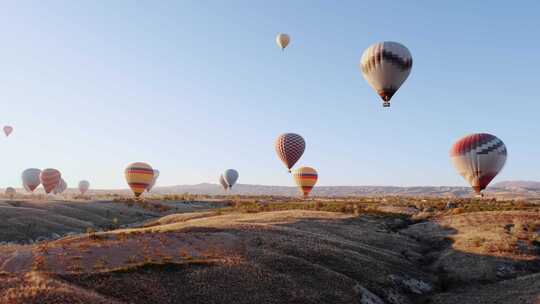 土耳其热气球-卡帕多西亚-奇石林视频素材模板下载