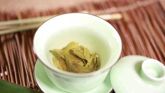 【镜头合集】绿茶泡茶沏茶