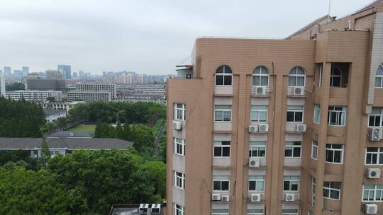 上海华东理工大学校园航拍视频素材模板下载