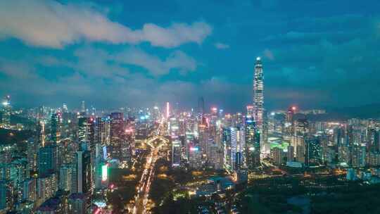 深圳蓝调夜景延时
