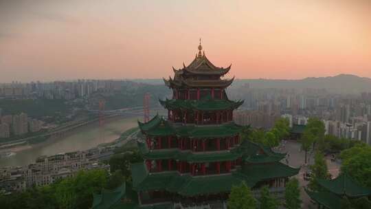 重庆地标鸿恩寺城市