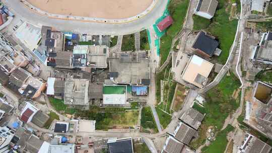 俯瞰亚洲岛屿上的村庄视频素材模板下载