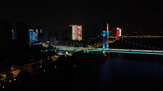 襄阳汉江两岸夜景