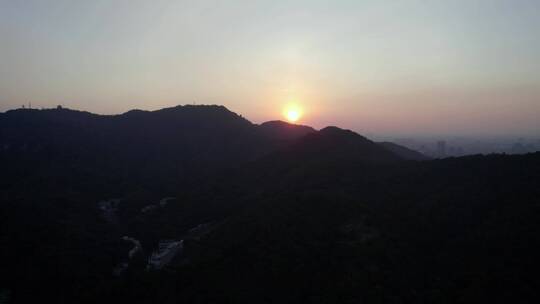 广州白云山森林公园日出日落黄昏夕阳