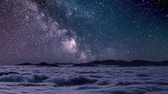 夜晚星空的特写镜头视频素材模板下载