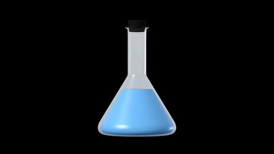 4k化学锥形瓶动画视频素材