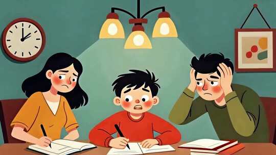 家庭作业辅导的崩溃瞬间