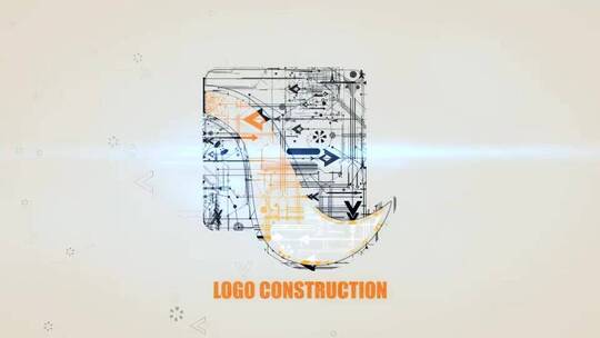 时尚科技快速标志动画LOGO展示AE模板