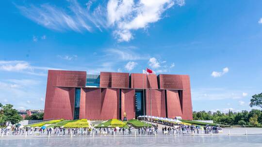 云南省博物馆大范围延时摄影视频素材模板下载