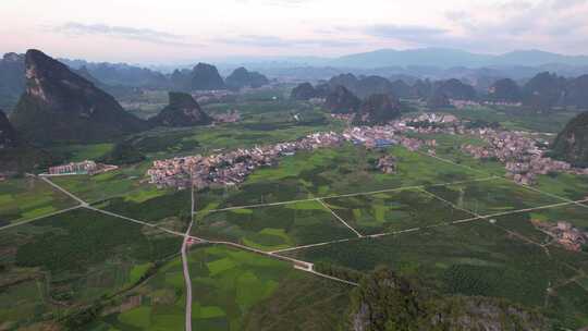 广西桂林市平乐县亮山景区航拍4k