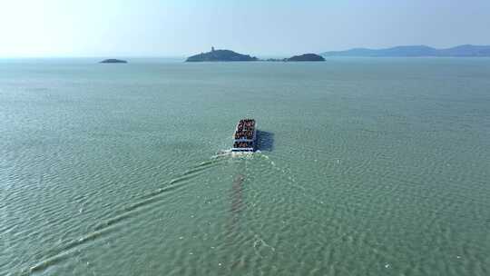 航拍无锡太湖鼋头渚风景区