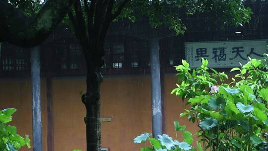 天台山国清寺禅院建筑视频视频素材模板下载