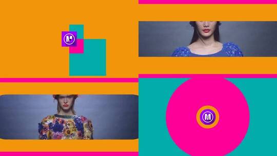 时尚炫彩标识转换颜色版本过渡广告宣传AE模板