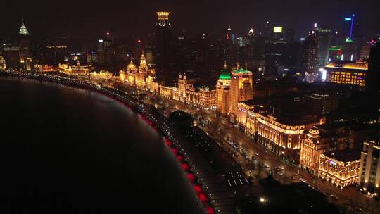 上海外滩万国建筑群航拍