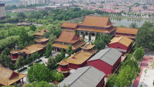 河北省东光县铁佛寺航拍