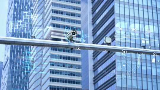 电子监控摄像头红绿灯智能城市视频素材视频素材模板下载