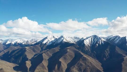 【精品】西藏拉萨雪山高原山脊高清航拍