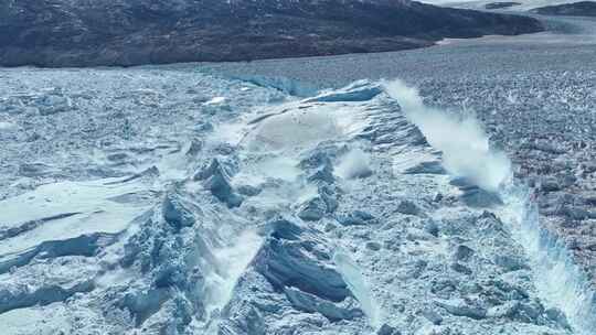 冰川裂缝融化视频素材模板下载