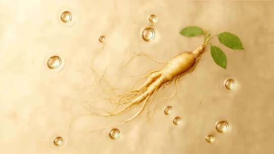 人参药材微距特写素材