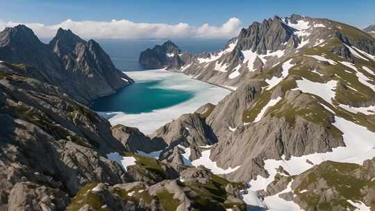 高山湖泊壮丽自然景观