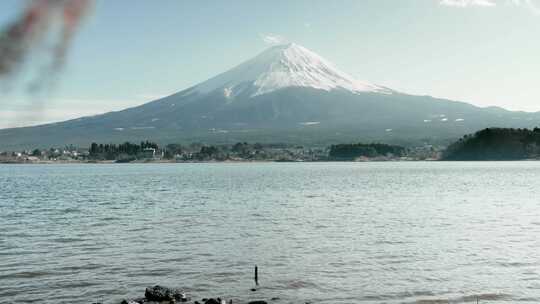 富士山，川口湖，火山，山