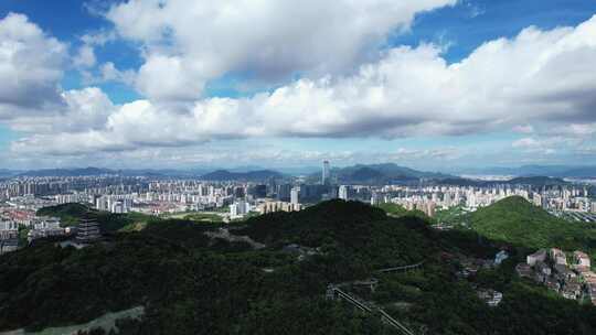 浙江台州城市全景航拍