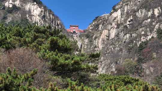 航拍泰山风景