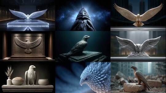 雄鹰雕塑艺术品鉴赏 气势磅礴尽显尊贵高清在线视频素材下载