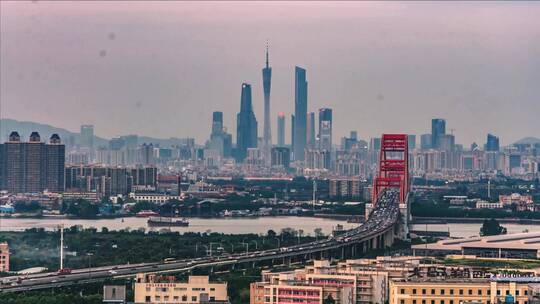 广州天河区珠江新城城市风光视频素材模板下载