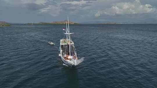 原创 印尼印度洋帆船航海航拍风光视频素材模板下载