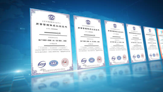 AE0010大气蓝色高科技企业证书