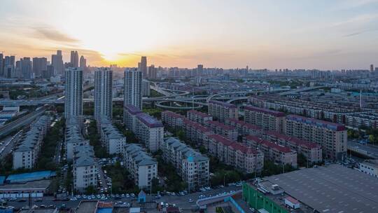 城市日转夜视频素材模板下载