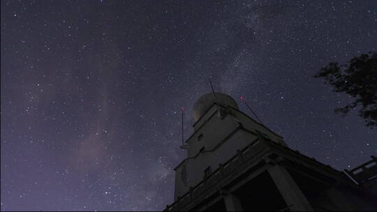 气象台星空日出大范围延时