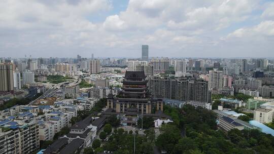 航拍广西南宁城市宣传片地标建筑