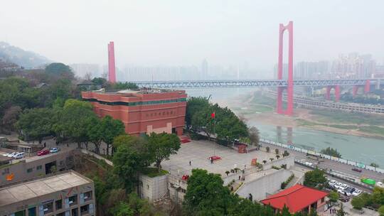 4K重庆红岩革命纪念馆航拍视频素材模板下载