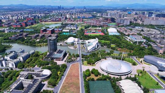 浙江大学紫金港校区航拍风光