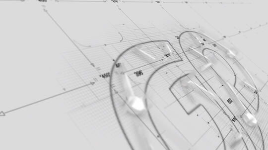 框架搭建数据图纸建筑工程Logo片头动画演绎
