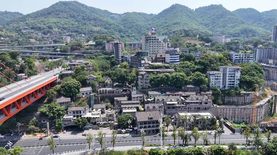 重庆龙门浩老街下浩里航拍