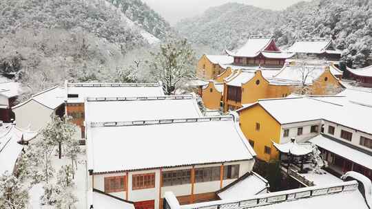 杭州法喜寺雪景浙江雪景古建筑雪景