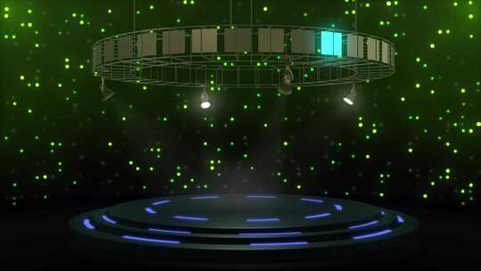 绿色舞台背景闪光