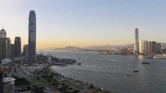 香港维多利亚港航拍