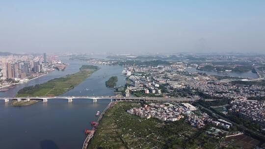 城市公路车流交通航拍