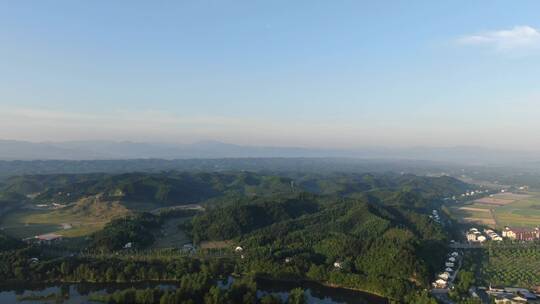 航拍山川丘陵森林大山