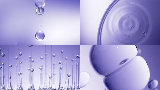 水分子精华球细胞水滴化妆品透明萃取高清在线视频素材下载